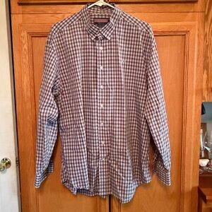 Vineyard Vines red/blue/white Plaid Button-Down long sleeve Shirt size XL